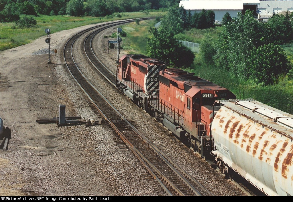 Westbound transfer climbs the grade